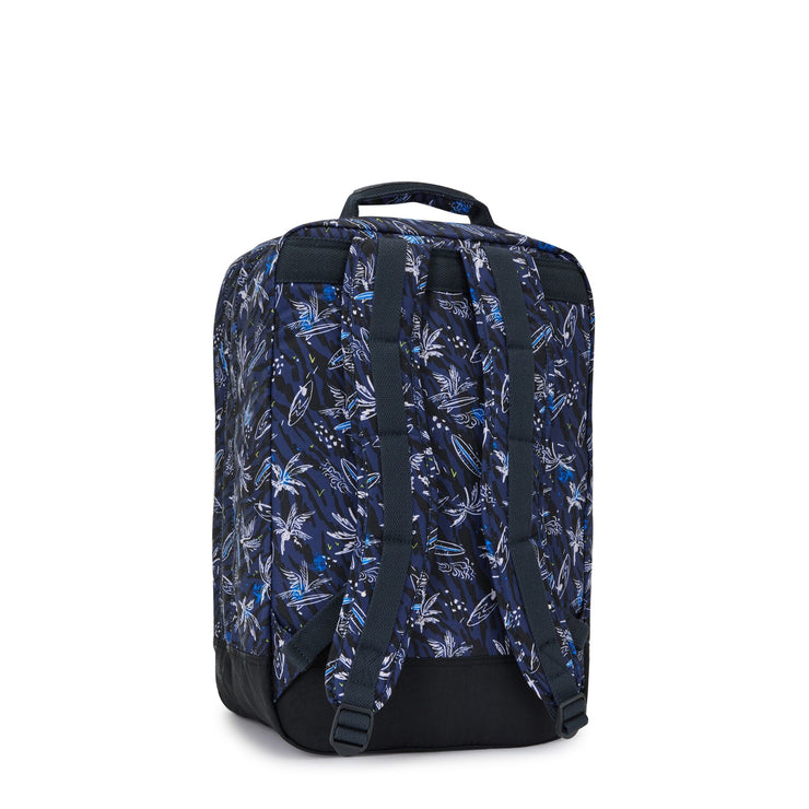Kipling Large Backpack With Laptop Sleeve Unisex Surf Sea Print Scotty