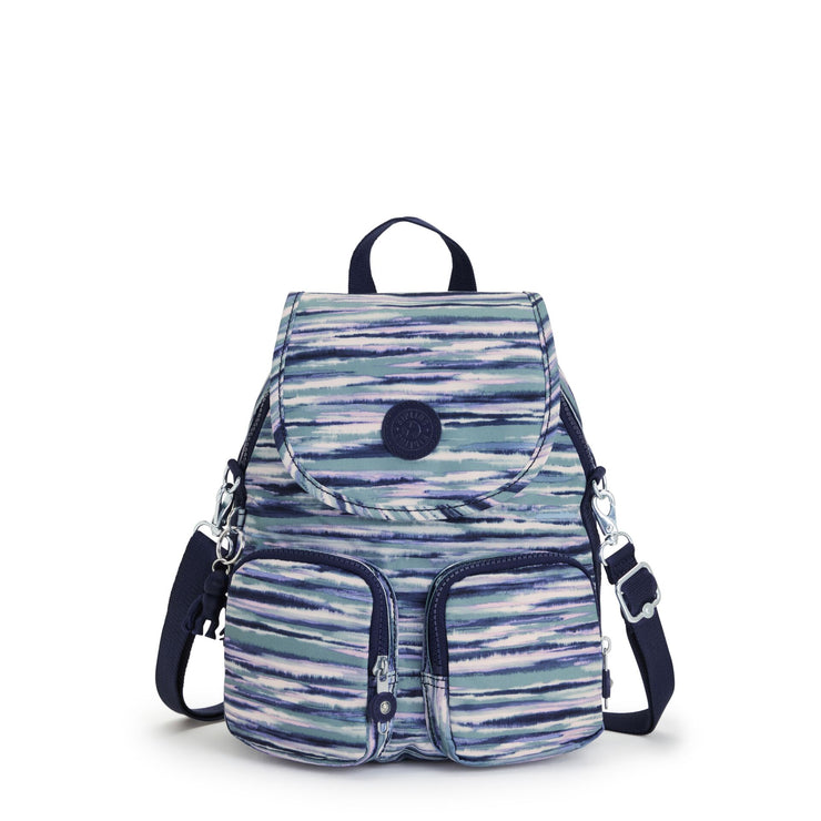 KIPLING Small backpack (convertible to shoulderbag) Female Brush Stripes Firefly Up