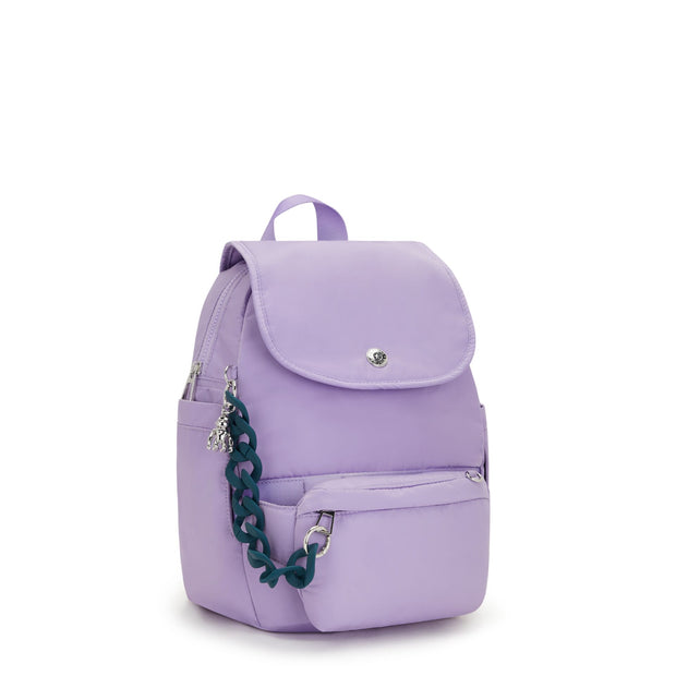 KIPLING Small backpack (with front pocket convertible to waitbag) Female VT Ice lavender City Pack S