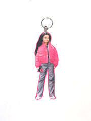 KIPLING Keyhanger Female Lively Pink Barbie Keyhanger