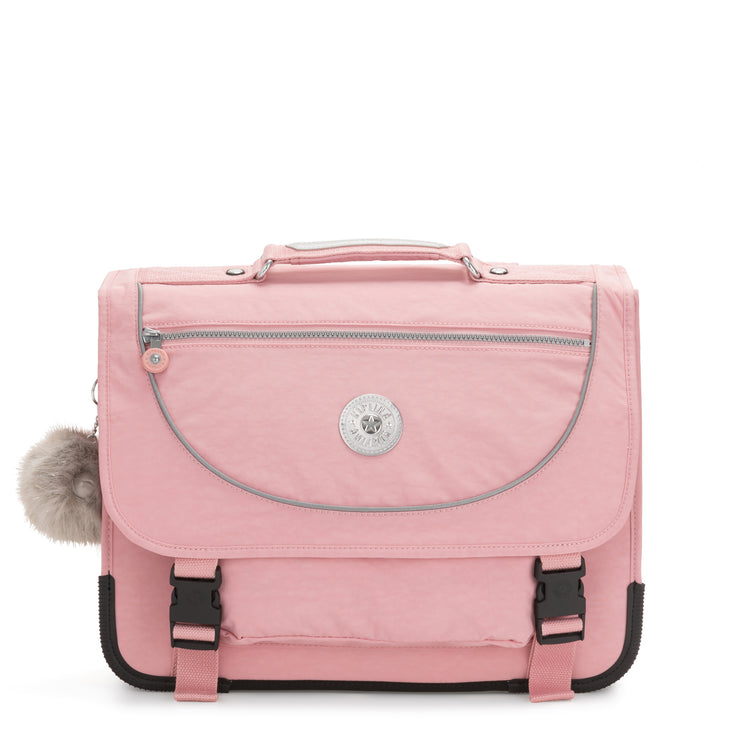 Kipling Medium Schoolbag Including Fluro Rain Cover Female Bridal Rose