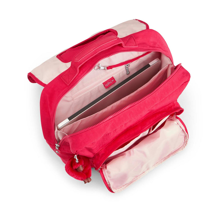 Kipling Medium Schoolbag With Padded Shoulder Straps Female True Pink Iniko