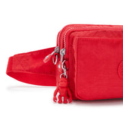 Kipling Small Crossbody Convertible To Waistbag (With Removable Straps) Female Red Rouge Abanu Multi