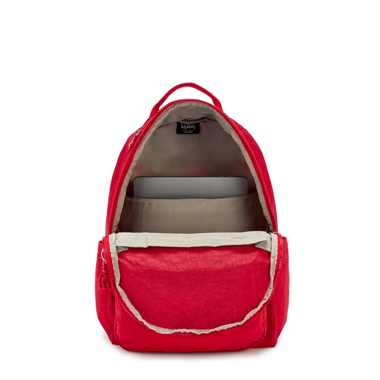 Kipling Large Backpack Unisex Red Rouge Seoul