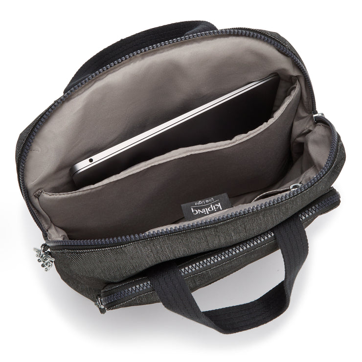 Kipling Backpack (With Laptop Sleeve) Female Black Peppery Kazuki