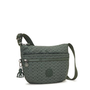 Kipling Small Crossbody Female Sign Green Embosse Arto S