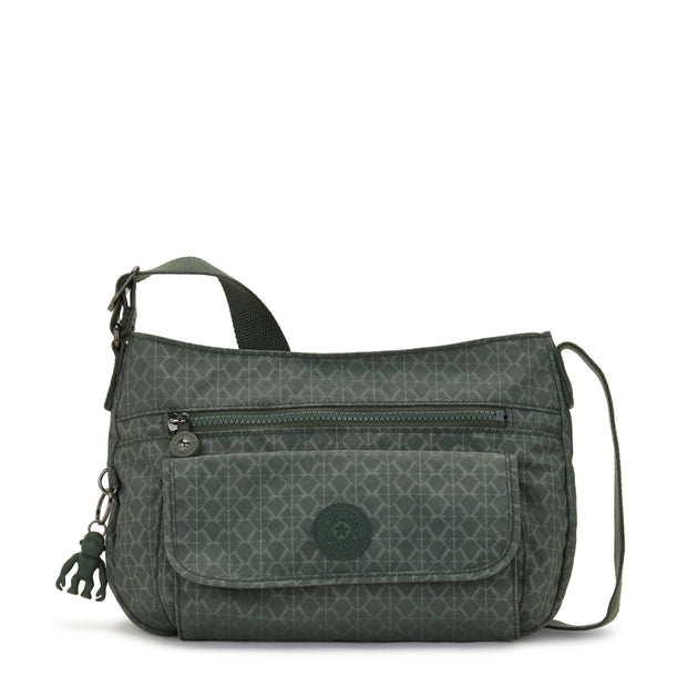KIPLING Medium Crossbody Female Sign Green Embosse Syro