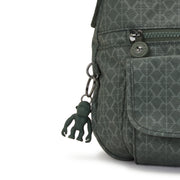 Kipling Medium Crossbody Female Sign Green Embosse Syro