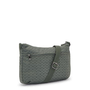 Kipling Medium Crossbody Female Sign Green Embosse Izellah