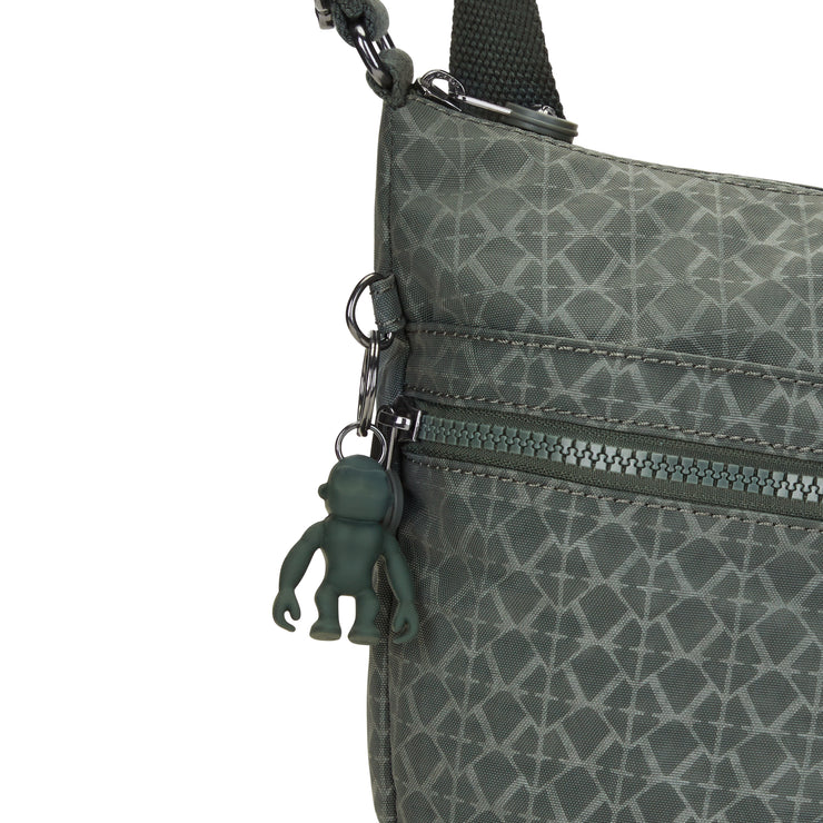 Kipling Medium Crossbody Female Sign Green Embosse Izellah