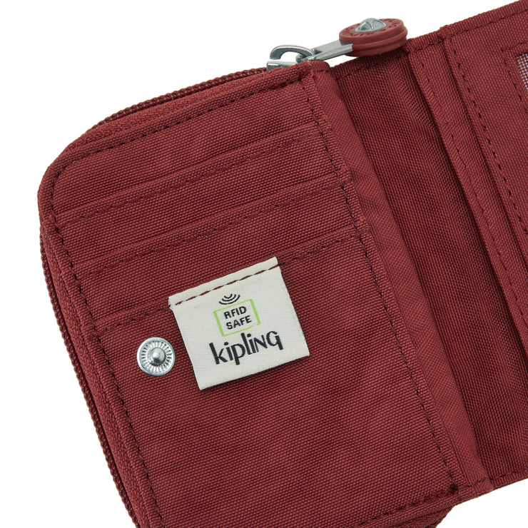 Kipling Small Wallet Female Flaring Rust Tops