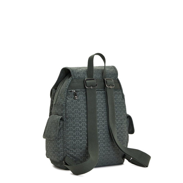 Kipling Small Backpack Female Sign Green Embosse City Pack S
