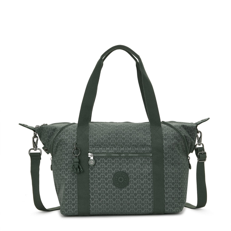 KIPLING Medium Tote Female Sign Green Embosse Art