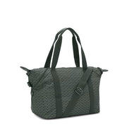 Kipling Medium Tote Female Sign Green Embosse Art