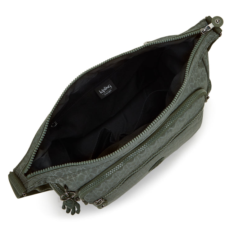 Kipling Medium Crossbody Female Sign Green Embosse Gabbie  -  22621-F6C