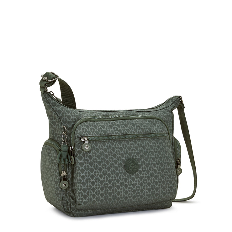 Kipling Medium Crossbody Female Sign Green Embosse Gabbie  -  22621-F6C