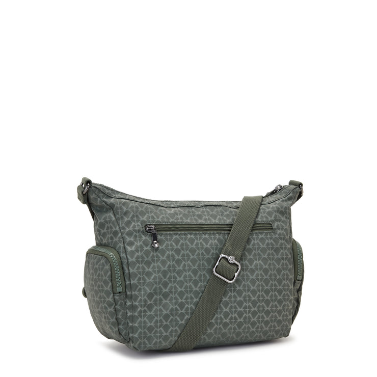 Kipling Small Crossbody Female Sign Green Embosse Gabbie S