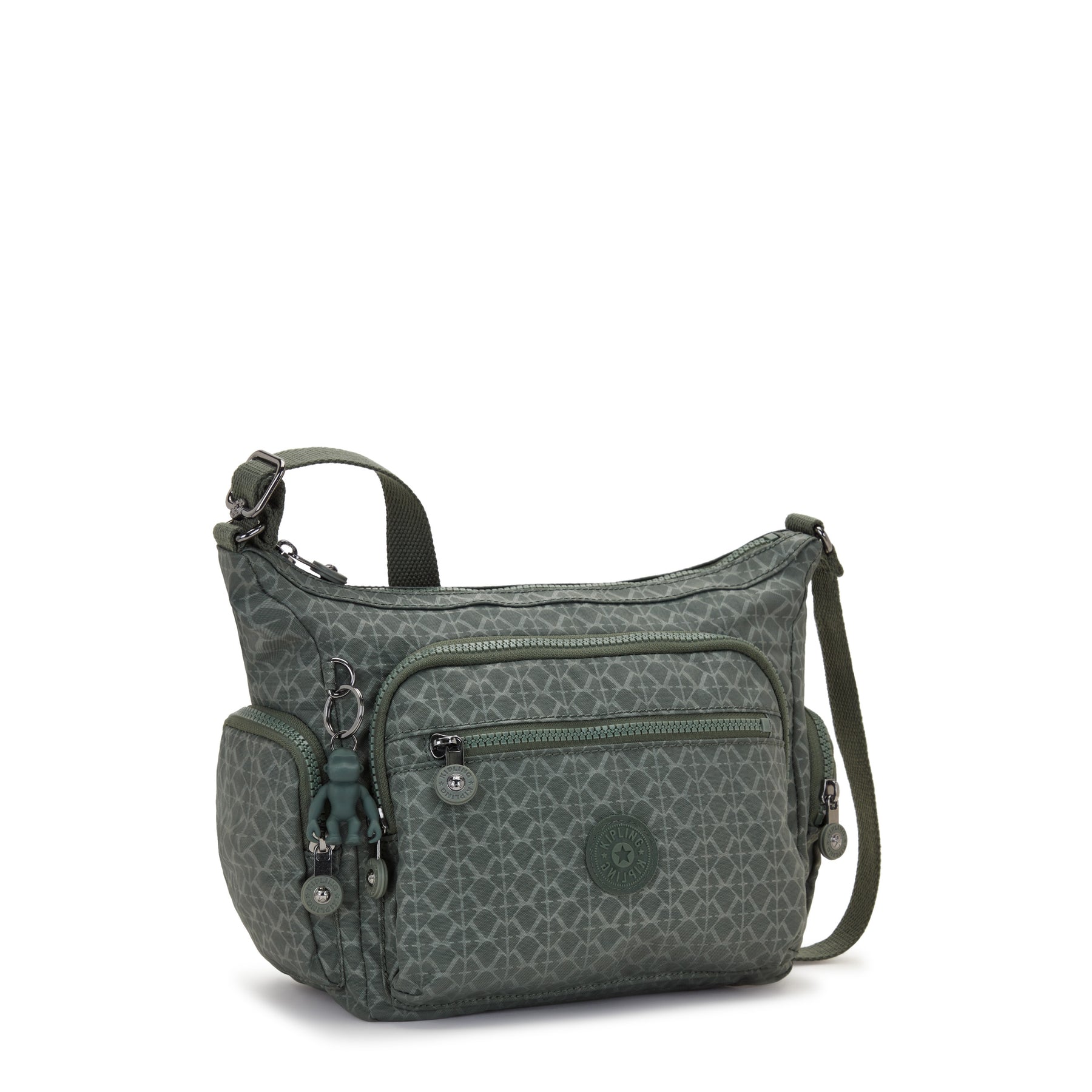 Kipling Small Crossbody Female Sign Green Embosse Gabbie S - I2532-F6C