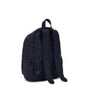 Kipling Medium Backpack Female Endless Navy Jacquard Delia