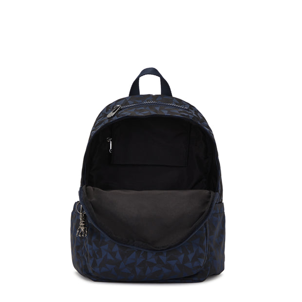 Kipling Medium Backpack Female Endless Navy Jacquard Delia