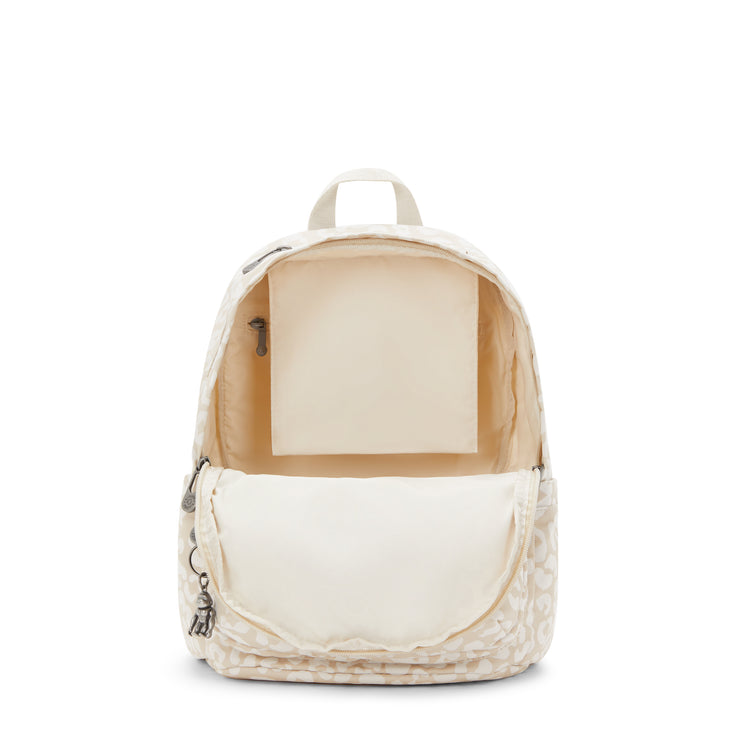 KIPLING Medium Backpack Female White Cheetah J Delia I3149-T8J