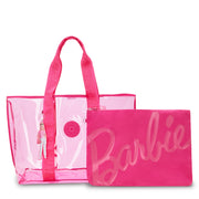 KIPLING Large Transparent Barbie™ Tote Bag With Internal Zip Pouch Female Power P Transpa Jacey Xl
