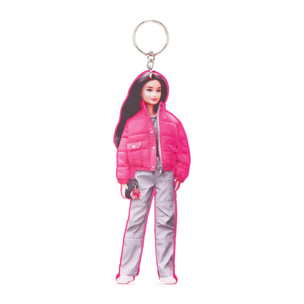 KIPLING Keyhanger Female Power Pink Barbie Charm Extra