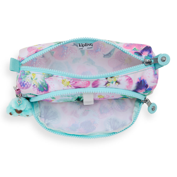 KIPLING Medium pencase Female Aqua Blossom Cute