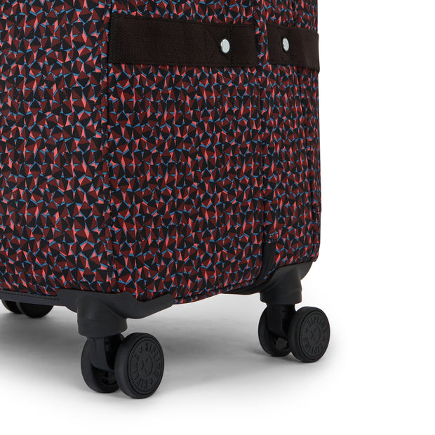 Kipling Large Wheeled Luggage Female Happy Squares Spontaneous L