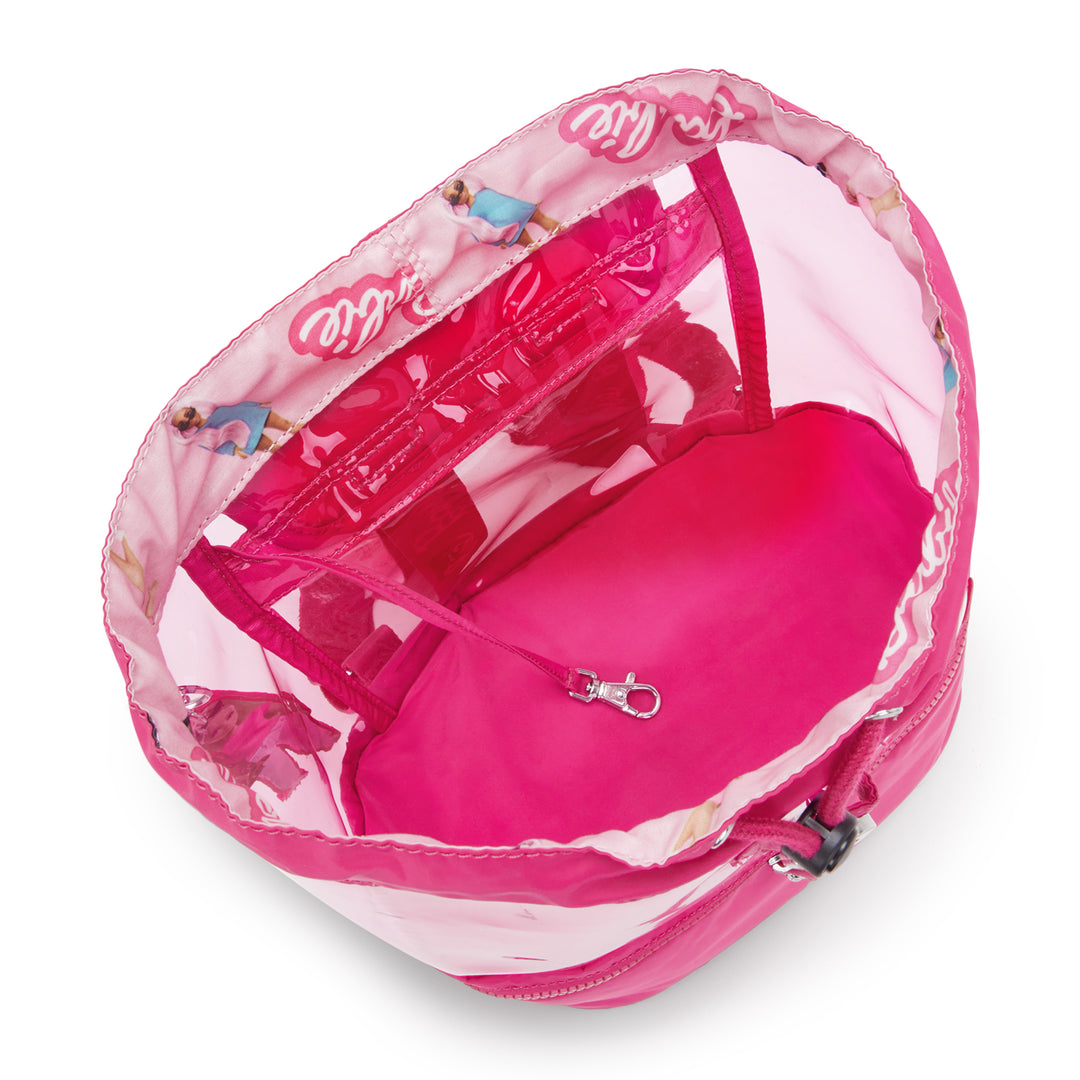 Kipling x Barbie Darlee Backpack Power Pink Transparent w/ Keychain Barbiecore DARLEE Barbie™ x Kipling - KPKI3417BA21 BarbiePedia main image 3