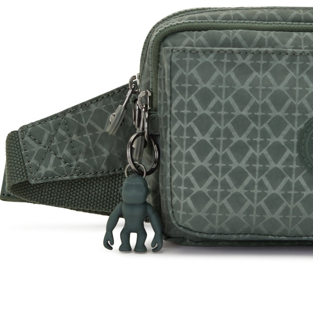 Kipling Small Crossbody Convertible To Waistbag (With Removable Straps) Female Sign Green Embosse Abanu Multi