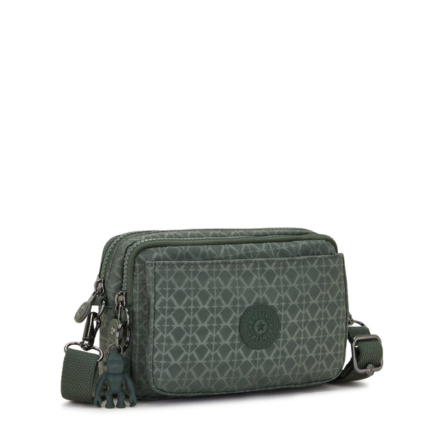 Kipling Small Crossbody Convertible To Waistbag (With Removable Straps) Female Sign Green Embosse Abanu Multi