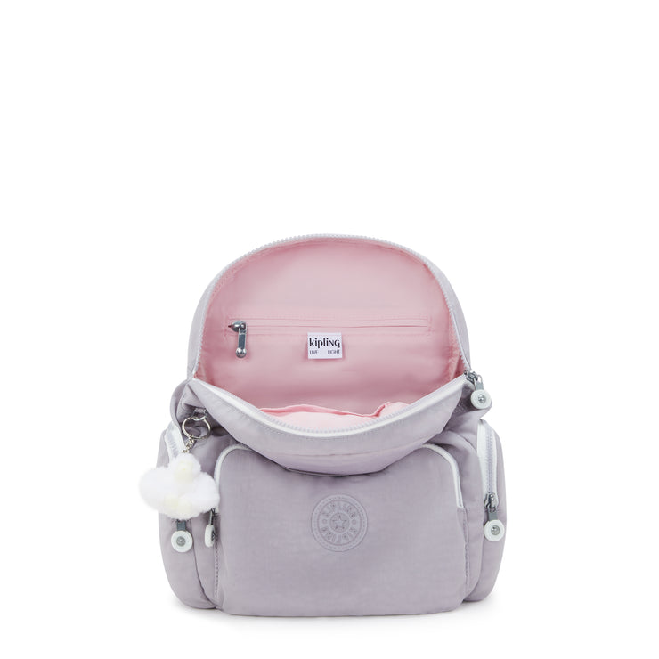 KIPLING Small Backpack with Adjustable Straps Female Tender Grey City Zip S  -  I3523-1FB
