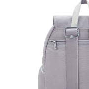 KIPLING Small Backpack with Adjustable Straps Female Tender Grey City Zip S