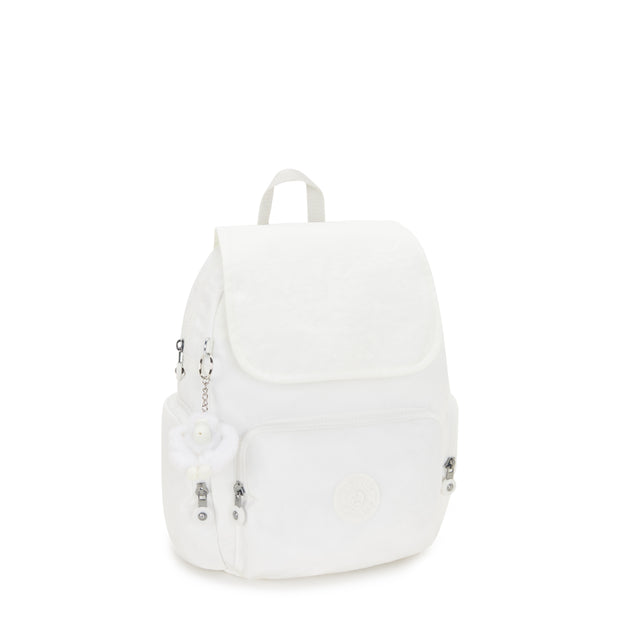 KIPLING Small Backpack with Adjustable Straps Female Pure Alabaster City Zip S