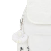 KIPLING Small Backpack with Adjustable Straps Female Pure Alabaster City Zip S