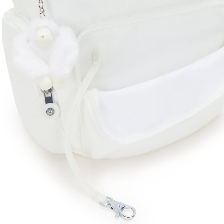 KIPLING Small Backpack with Adjustable Straps Female Pure Alabaster City Zip S