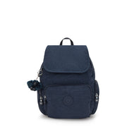 KIPLING Small Backpack with Adjustable Straps Female Blue Bleu 2 City Zip S