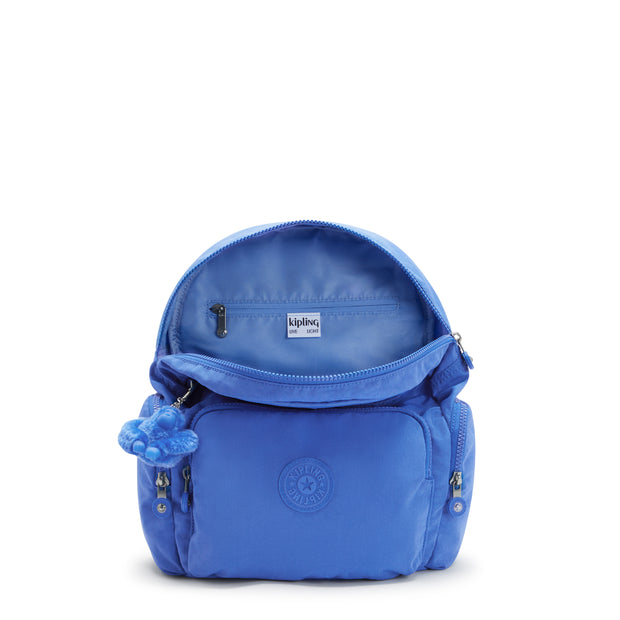 KIPLING Small Backpack with Adjustable Straps Female Havana Blue City Zip S