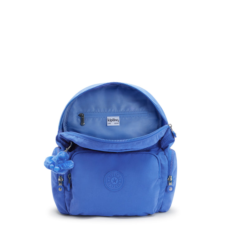 KIPLING Small Backpack with Adjustable Straps Female Havana Blue City Zip S  -  I3523-JC7