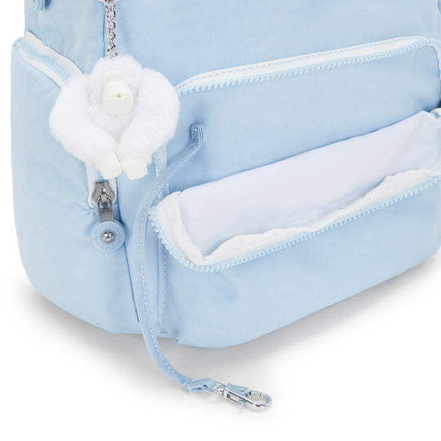 KIPLING Small Backpack with Adjustable Straps Female Frost Blue Bl City Zip S