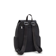 KIPLING Small Backpack with Adjustable Straps Female Black Noir City Zip S