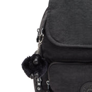 KIPLING Small Backpack with Adjustable Straps Female Black Noir City Zip S