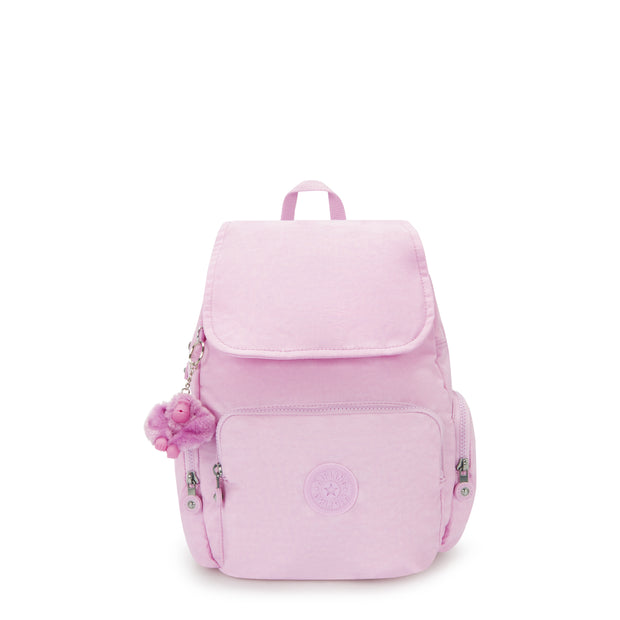 KIPLING Small Backpack with Adjustable Straps Female Blooming Pink City Zip S