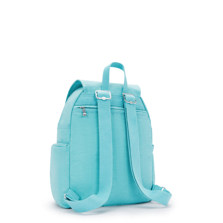 KIPLING Small Backpack with Adjustable Straps Female Deepest Aqua City Zip S