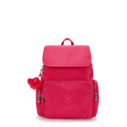 KIPLING Small Backpack with Adjustable Straps Female Confetti Pink City Zip S