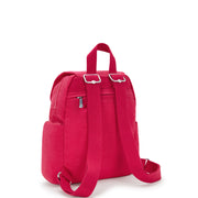 KIPLING Small Backpack with Adjustable Straps Female Confetti Pink City Zip S