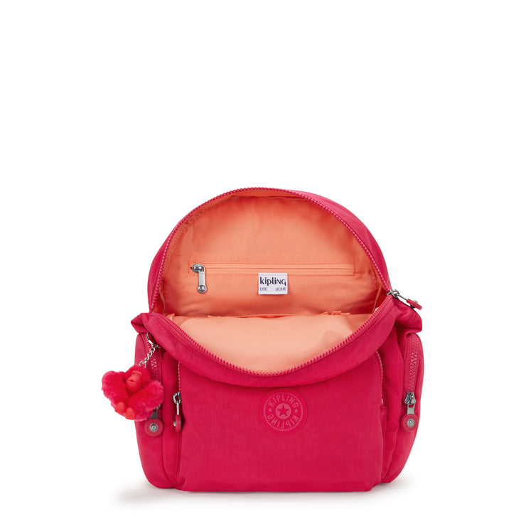 KIPLING Small Backpack with Adjustable Straps Female Confetti Pink City Zip S  -  I3523-T73