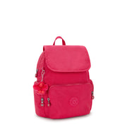 KIPLING Small Backpack with Adjustable Straps Female Confetti Pink City Zip S