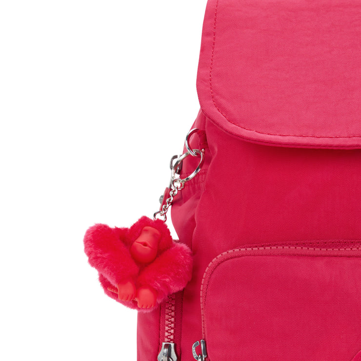 KIPLING Small Backpack with Adjustable Straps Female Confetti Pink City Zip S  -  I3523-T73